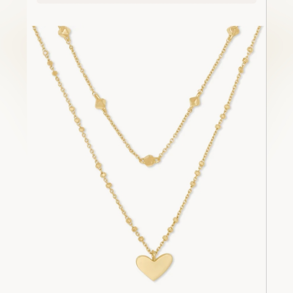 Kendra Scott Gold Heart Necklace - Picture 6 of 11